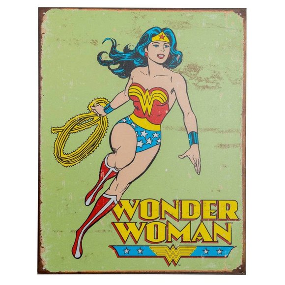 Unbranded Other - Nostalgic Wonder Woman Retro Metal Tin Wall Art